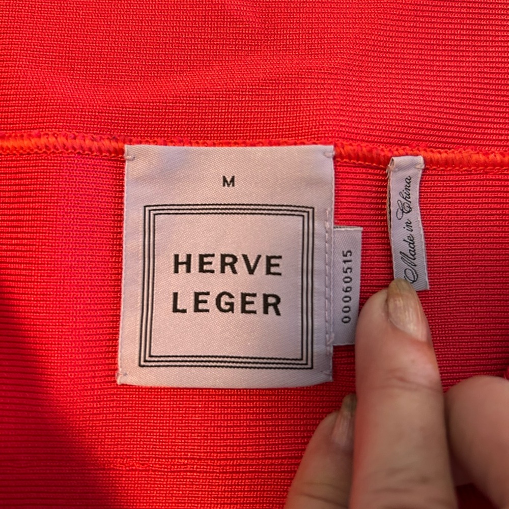 HERVÉ LÉGER Poppy Bandage Mini Pencil Skirt, Heavy Stretchy fabric, Sz Med - Picture 9 of 14